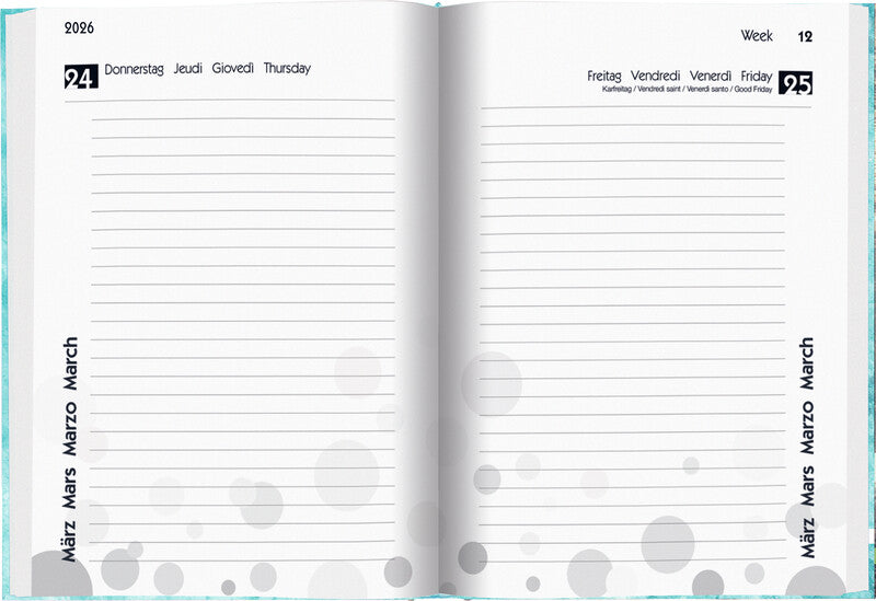 Biella mydiary Schüleragenda – 1 Tag pro Seite, gebunden, 12 × 16,5 cm, Aug–Jul, Animal, FSC