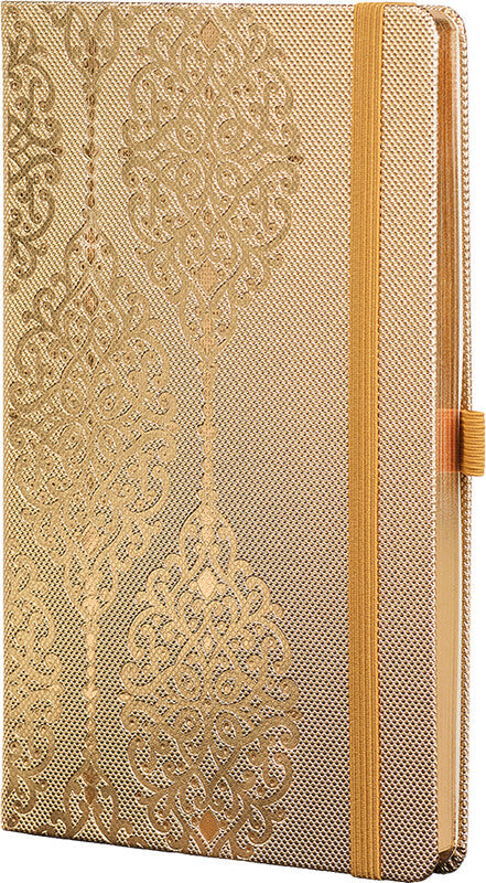 Castelli Notizbuch, 190 × 250 mm, liniert, Leimbindung, Hardcover, 192 Seiten, 80 g/m² – mehrfarbig