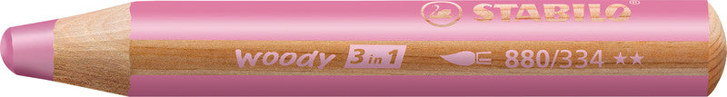 STABILO woody 3 in 1 – rosa, Ø 10 mm, rund