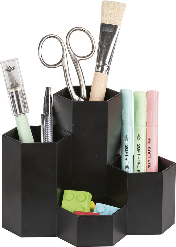 Wedo Schreibgeräteköcher – Kunststoff, schwarz, 160 × 120 mm