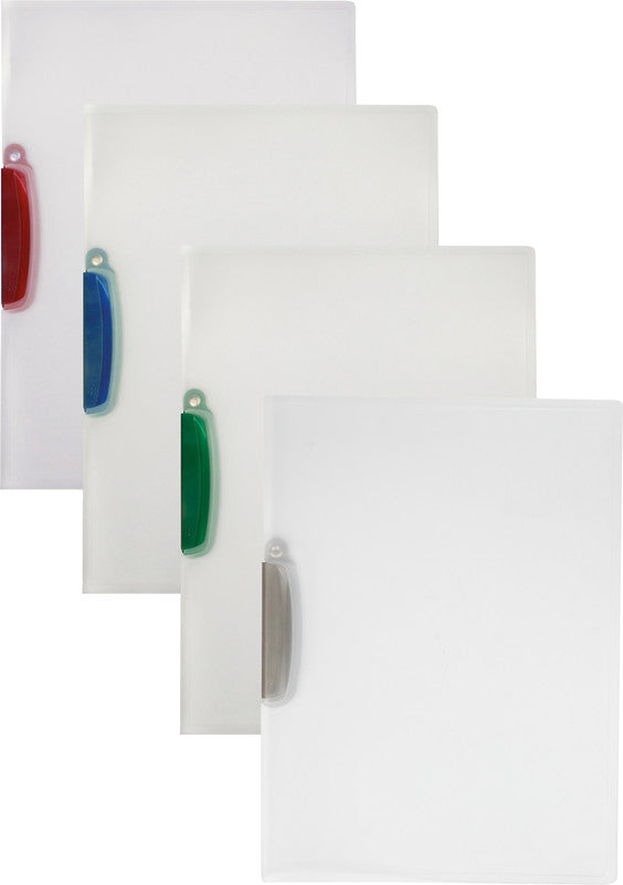 Q-connect Schnellhefter – A4, PP, transparent, Kunststoff-Deckleiste