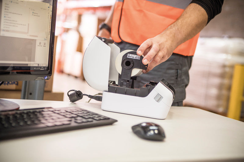 Brother QL-1110NWB – Etikettendrucker, Thermodirekt, für DK-Rollen bis 101,6 mm, USB, WLAN, 300 dpi