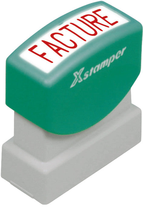 X-Stamper Motivstempel – Motiv: Rechnung, selbstfärbend, Kunststoff, 13 × 42 mm, Französisch