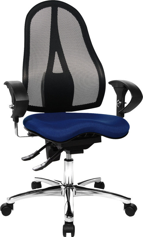 Topstar Bürostuhl Sitness 15 – Sitzhöhe 43–54 cm, 110 kg, Blau