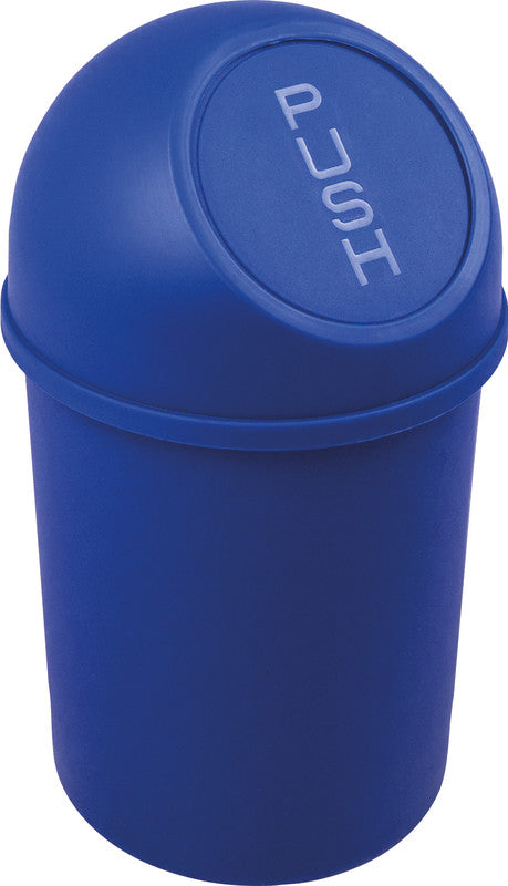 Helit Tisch-Abfallbehälter the flip – 6 l – mit Deckel – Kunststoff, blau – Ø 214 × H 375 mm