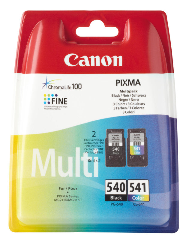 Canon Tintenpatronen-Multipack PG-540BK/CL-541CO, 2er-Pack – für PIXMA