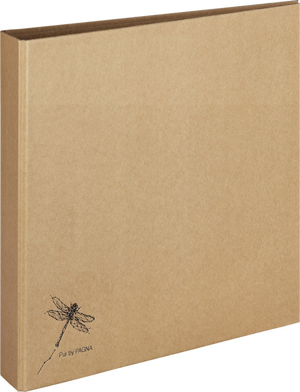 Pagna Ringbuch – A5 Hochformat – 2-Ring-Mechanik, Ø 25 mm, Rücken 35 mm – Natur, Karton, Recyceltes Material