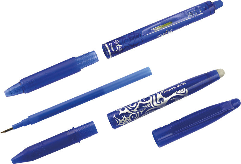 Pilot FriXion Ball Gelschreiber – blau, 0,7 mm, radierbar, Kappe, nachfüllbar