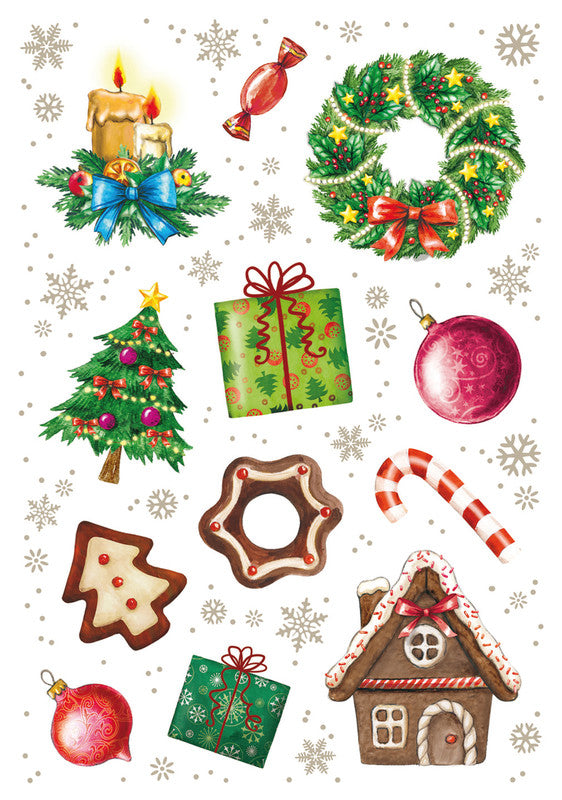 HERMA Geschenketiketten – Weihnachtszeit – 36 Etiketten – permanent, Papier – Bogen 84 × 120 mm