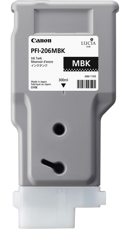 Canon Tintenpatrone PFI-206 MBK, Schwarz, 300 ml