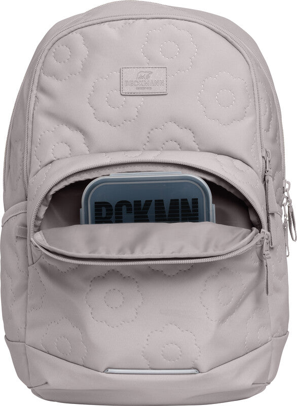 Beckmann Schulrucksack Sport Junior – rPET Polyester – Bloom, Grau, 310 × 450 × 220 mm