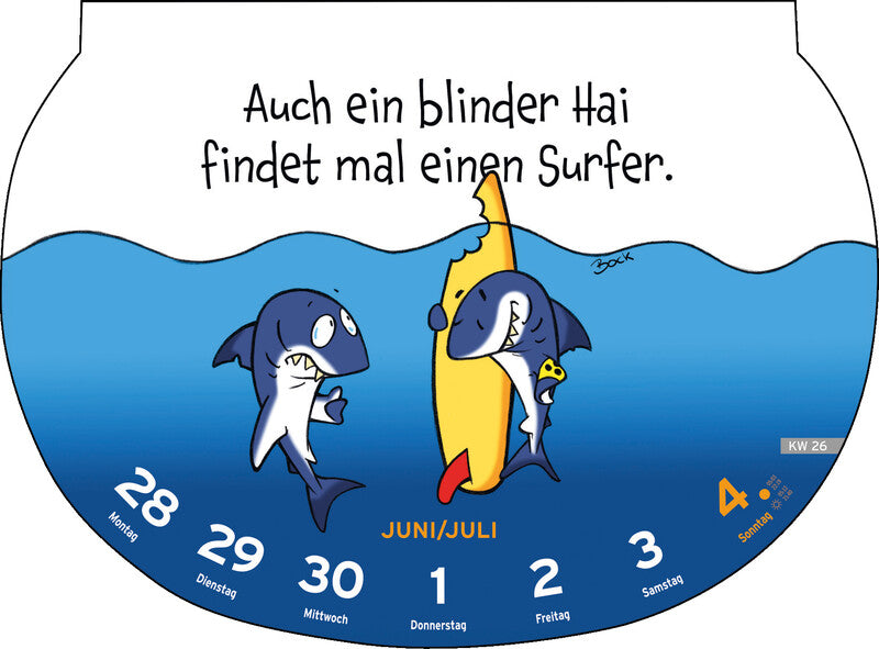 Heye Lesekalender Dumme Sprüche 2027 – 28,7 × 21 cm – 1 Woche/Blatt – d – mit Aufhänger