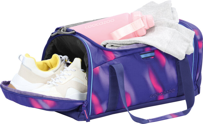 Coocazoo Sporttasche – 20 l, Motiv Aurora Glow, mit Schultergurt, wasserabweisend, 40 × 24 × 23 cm