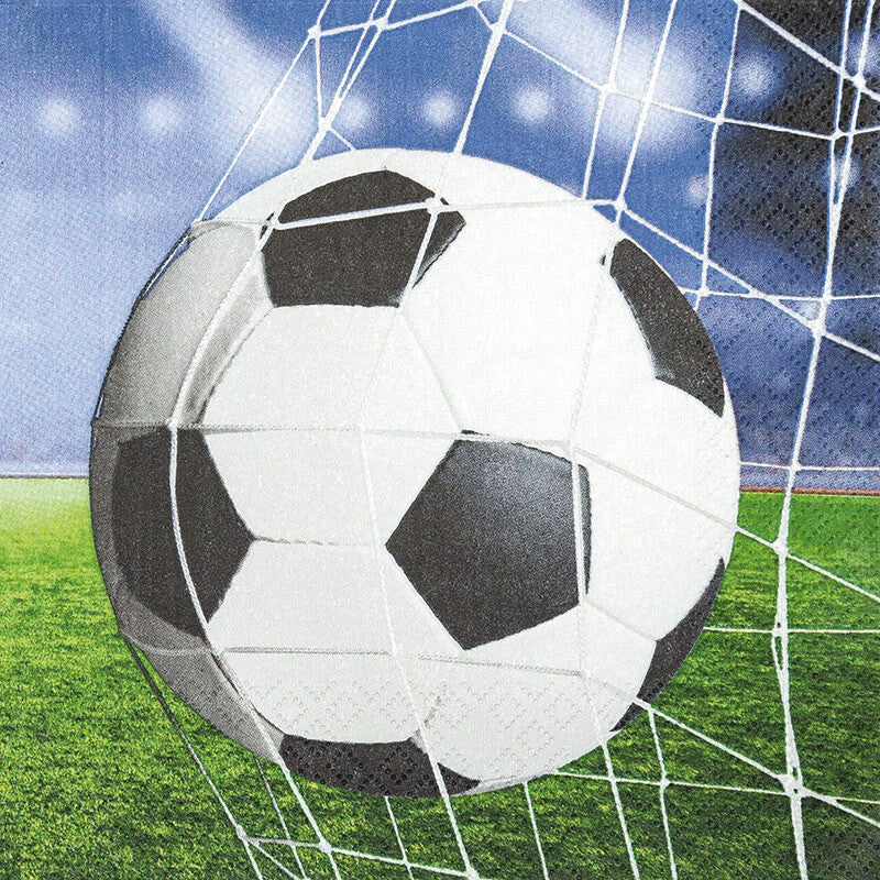 Home fashion Servietten Soccer – 33 × 33 cm – 3-lagig, Tissue – 20 Stk.