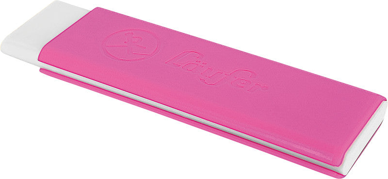 Laufer Radierer – für Bleistifte und Farbstifte – 21 × 7 × 21 mm – pink
