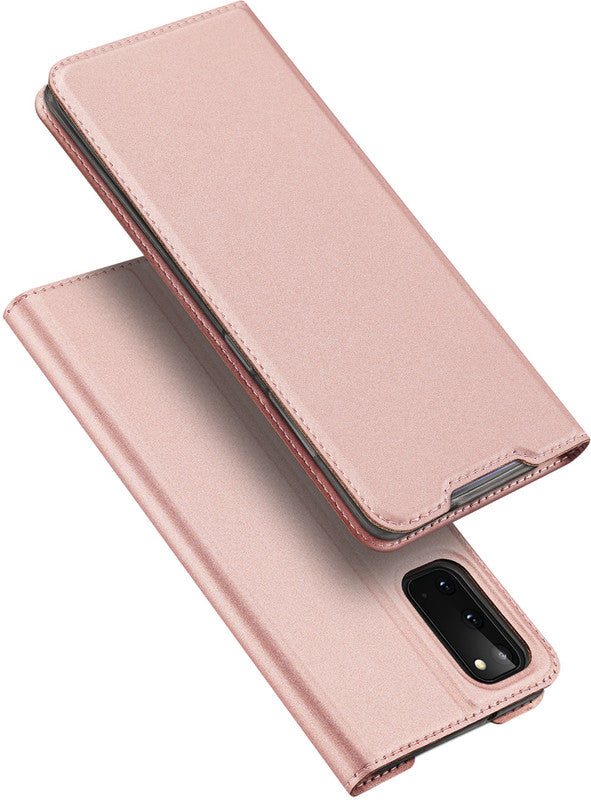 Dux Ducis Booklet-Hülle – für Samsung Galaxy S20 – Roségold – Kunstleder – mit Kartenfach, Magnetverschluss