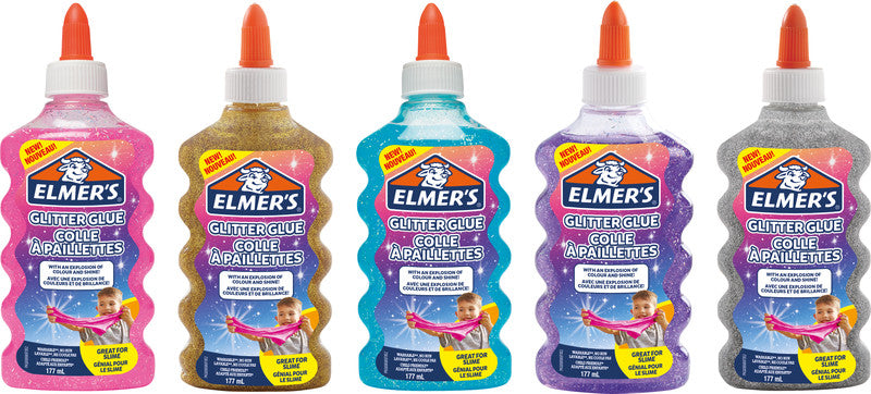 Elmer's Glitzerkleber – Pink – 177 ml – Auswaschbar, Geruchsarm – Für Basteln