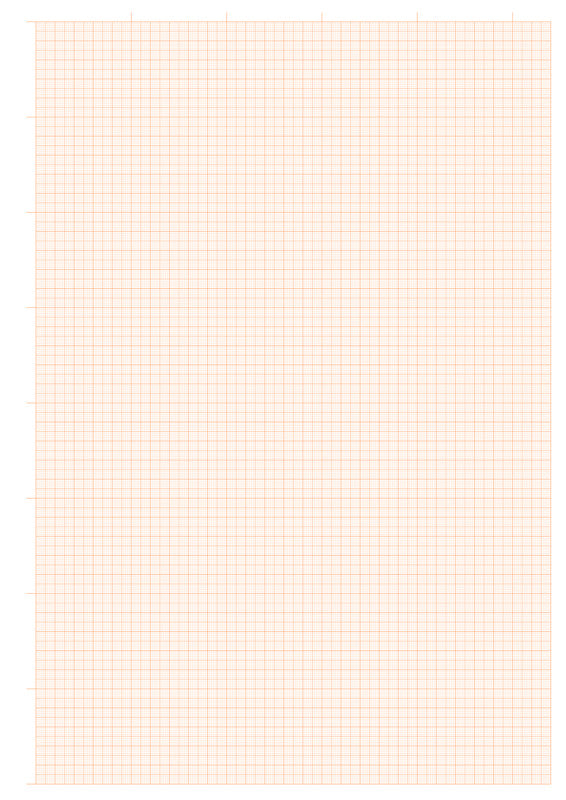 Folia Millimeterpapier-Block A4 – Rotes Netz, einseitig, 80 g/m², 25 Blatt