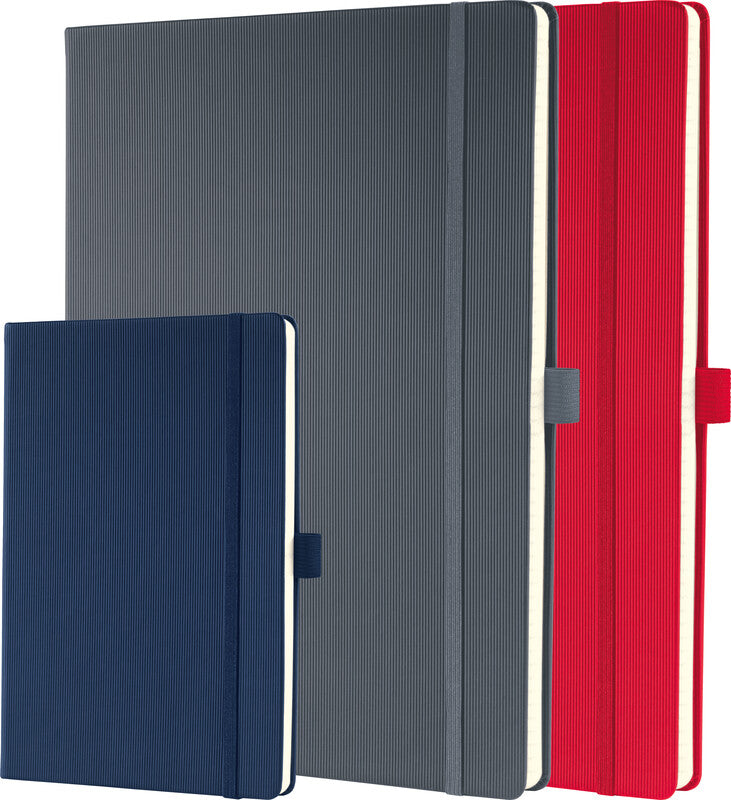 Sigel Notizbuch Conceptum, A5, kariert, Fadenheftung, Hardcover, 194 Seiten, 80 g/m² – rot