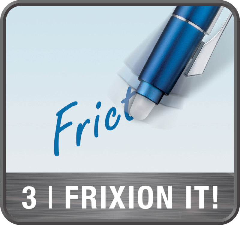 Pilot FriXion Ball LX – Radierbarer Tintenroller, Druckmechanik, 0,7 mm, Blau, für Linkshänder