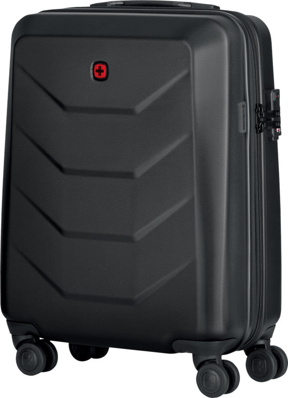 Wenger/SwissGear Wenger Trolley Prymo Handgepäck – 36 l, Hartschale PC/ABS, 4 Doppelrollen, mit TSA, schwarz, 40 × 55 × 20 cm