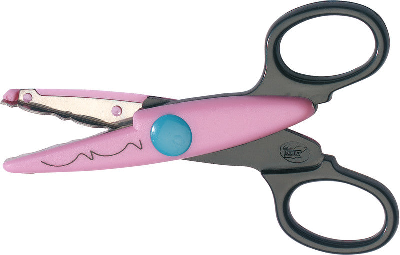 Folia Kinderschere – 14,5 cm, Edelstahl, für Rechts- und Linkshänder, abgerundet, Kunststoff, farbig sortiert