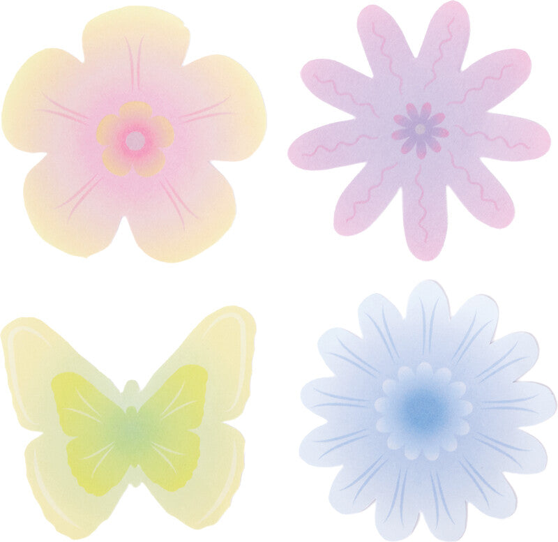 Trendhaus Haftnotizen Good Feelings – 70×70 mm – sortiert (Blume, Schmetterling), 2×30 Blatt