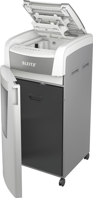 Leitz Aktenvernichter mit Autofeed 600 Blatt, DIN P-4, Partikelschnitt 4 × 36 mm, 110 l