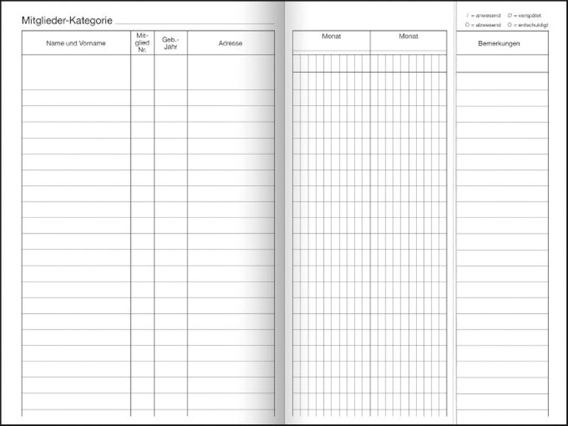 Favorit Formularblock – Deutsch, 18 Blatt, 120 × 180 mm, Pressspan