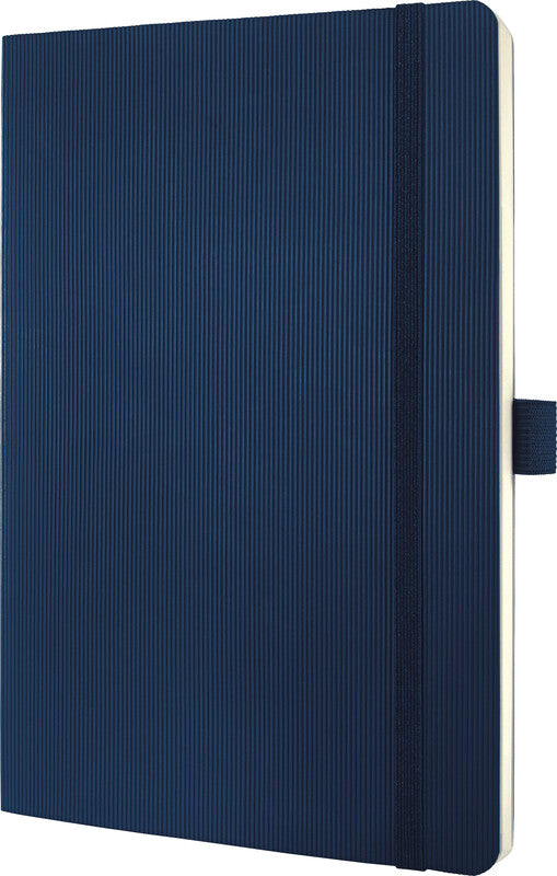 Sigel Notizbuch A5, kariert, 5 mm, Fadenheftung, 194 Seiten, 80 g/m² – Mitternachtsblau