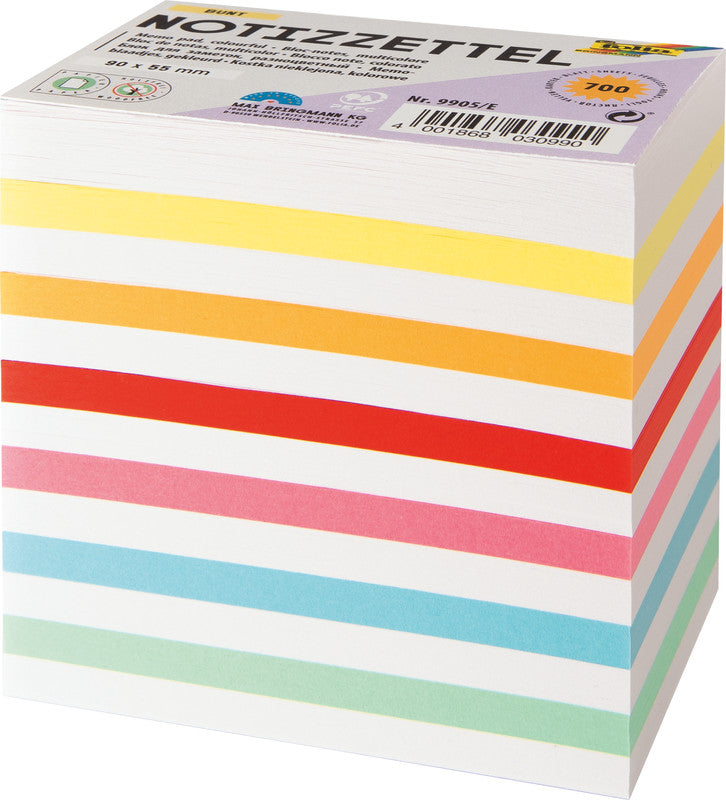 Folia Ersatzzettel – Mehrfarbig – 90 × 55 mm – Papier