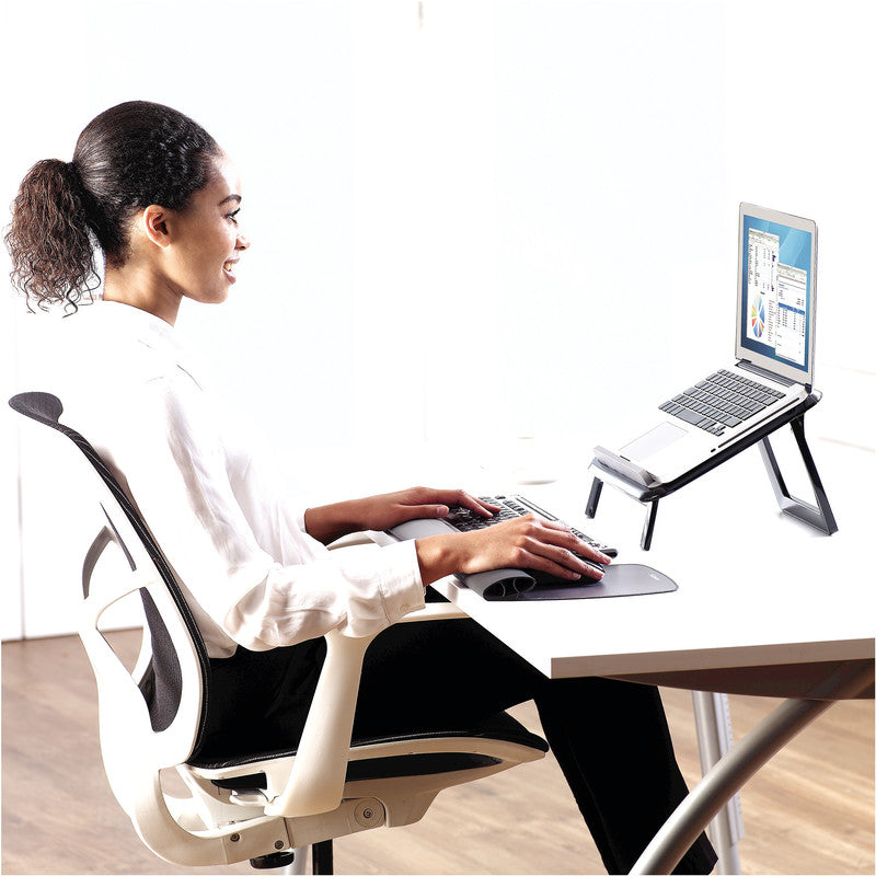Fellowes I-Spire Notebookhalter – für Notebooks, Kunststoff, schwarz