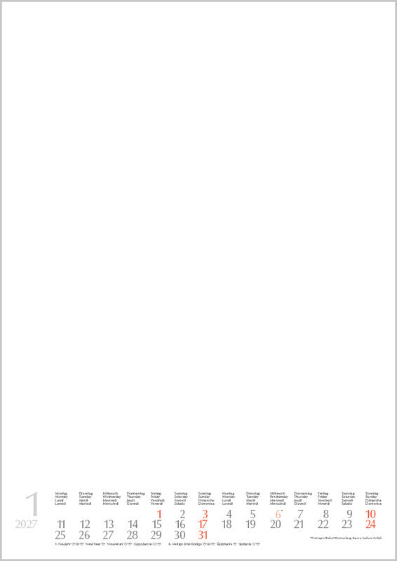 Korsch Bastelkalender Foto Malen Basteln 2027 – 21 × 29,7 cm – mit Tagesfeldern, mit Aufhänger