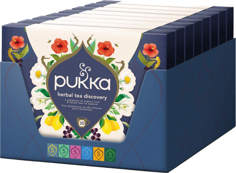 Pukka Bonbon-Box – Teebeutel-Box, sortiert – 30 Beutel, 6 Sorten