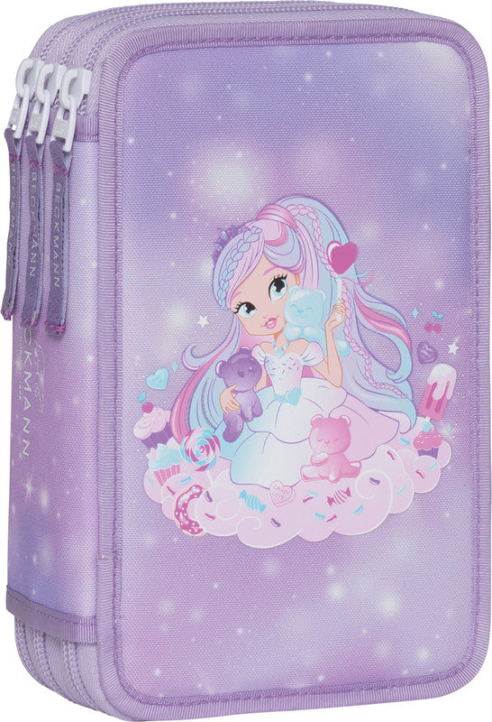 Beckmann Klassisches Etui Triple, gefüllt, 28-teilig – Candy – Kunststoff – 13 × 20,5 × 7 cm