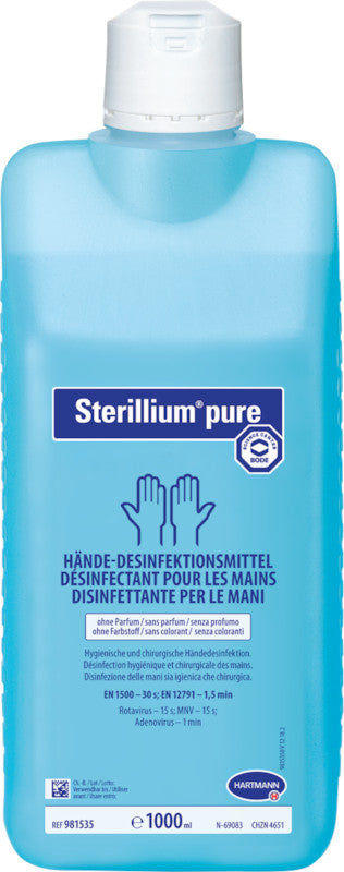 Sterillium Händedesinfektionsmittel – Kunststoff, Weiss, 1 l, Hautverträglich