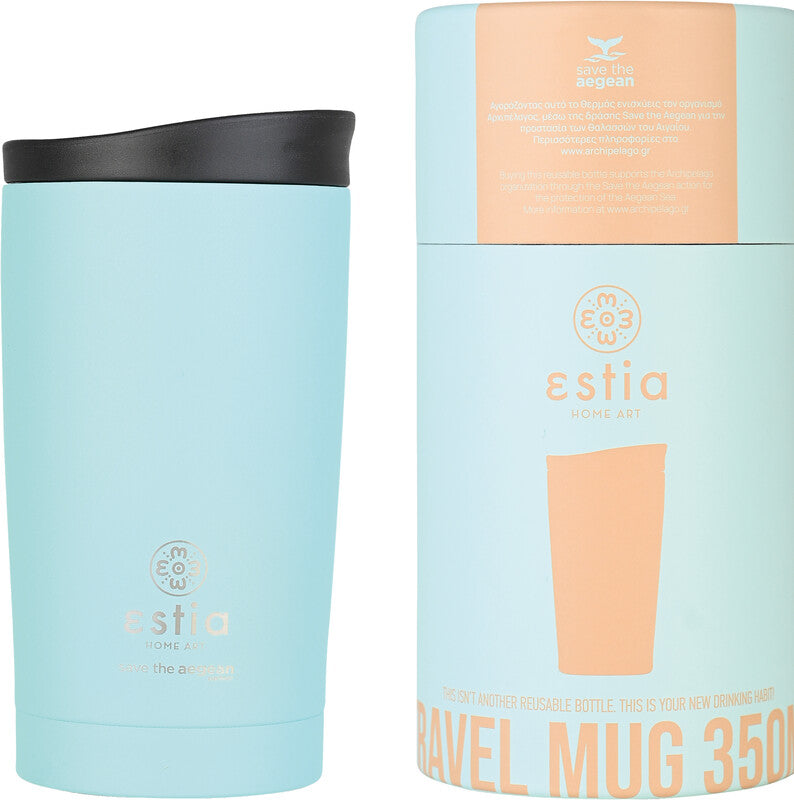 Estia Thermobecher – 3,5 dl – Edelstahl, isoliert, Schraubverschluss – Bermuda Green
