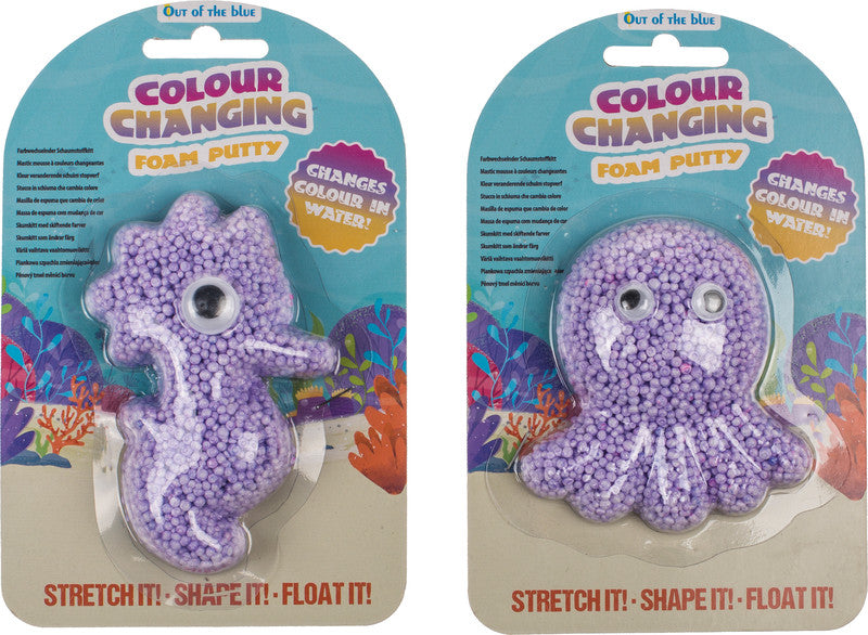 Out oft the blue Out of the Blue Schaumknete Seepferdchen und Oktopus – 15 × 22,5 × 4 cm, wechselt bei Kontakt mit Wasser