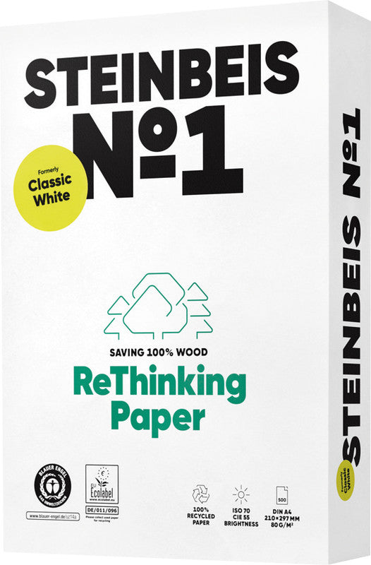 Steinbeis Kopierpapier – A3, 80 g/m², CIE 55 – für Inkjet/Laser/Kopierer – FSC – 500 Blatt
