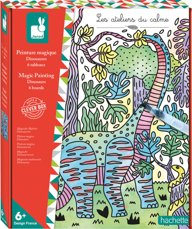 Janod – Malset Dinosaurier – ab 6 Jahren – 6 Motive – 195 × 235 mm
