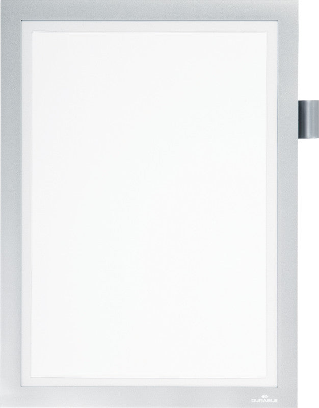 Durable DURAFRAME Note Magnetrahmen – A4 – silber metallic