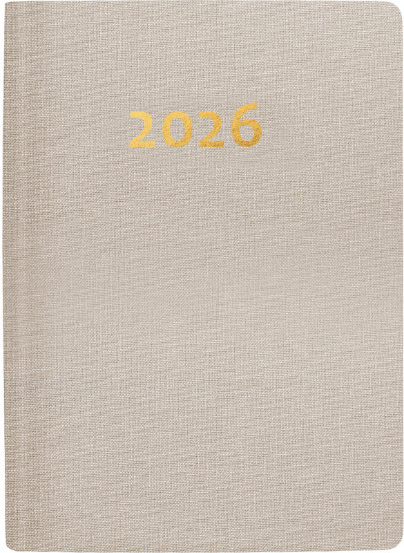 Biella Rex Agenda – 1 Woche/2 Seiten, gebunden, 10,1 × 14,2 cm, 2026, mehrsprachig, rot, FSC