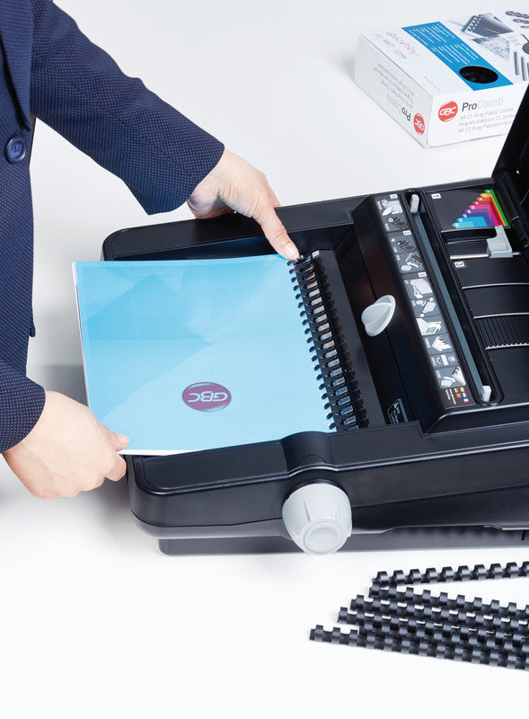 GBC CombBind C340 Stanz- und Bindemaschine – Plastikbindung, für 21-Loch, A3, bis 25 Blatt