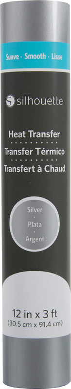 Silhouette Glatte Aufbügelfolie – Silber – 30,5 × 90 cm – für Silhouette Schneideplotter