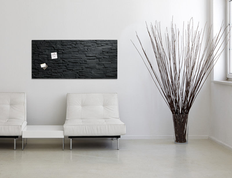 Sigel Whiteboard – 91 × 46 cm, Glas, magnetisch, Wandmontage, inkl. Magnetwürfel, Montagesatz