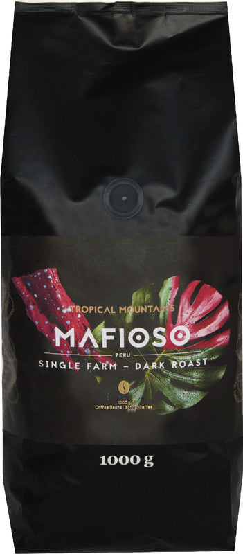 Tropical Mountains Bohnenkaffee Mafioso – 1 kg – Arabica – Dunkle Röstung – Intensität 5/6 – Bio, Fairtrade