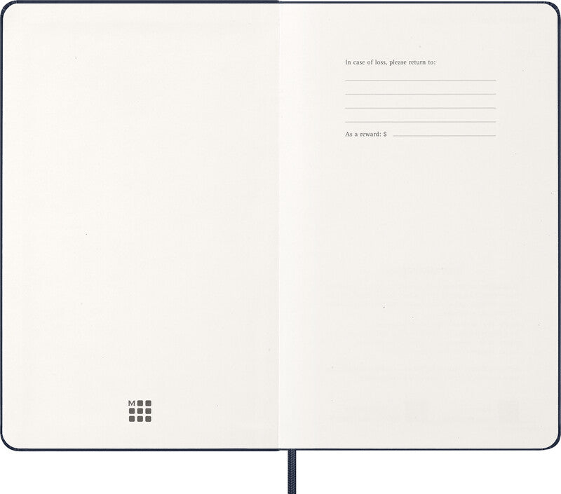 Moleskine Wochenagenda – 1 Woche/1 Seite, gebunden, 13 × 21 cm, saphirblau, FSC