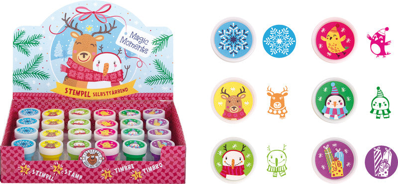 Trendhaus Magic Moments Motivstempel-Set – selbstfärbend, 6 Motive, sortiert