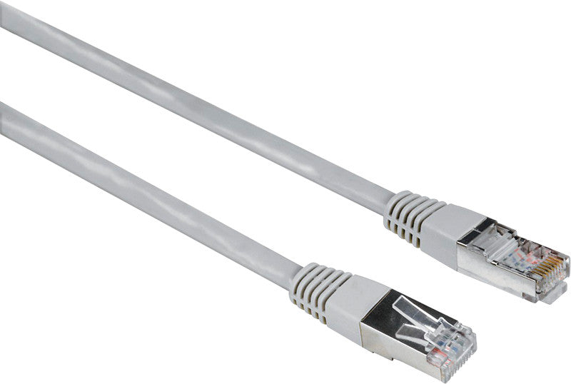 Hama Patchkabel – 10 m, RJ45–RJ45, Grau, Geschirmt – für PC, Notebook