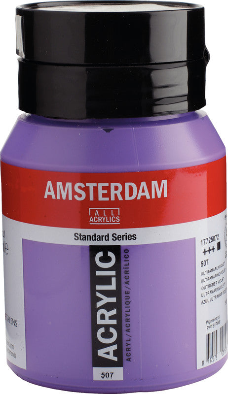 Royal Talens Amsterdam – Acrylic Standard – Acrylfarbe – Ultramarin Violett, 500 ml